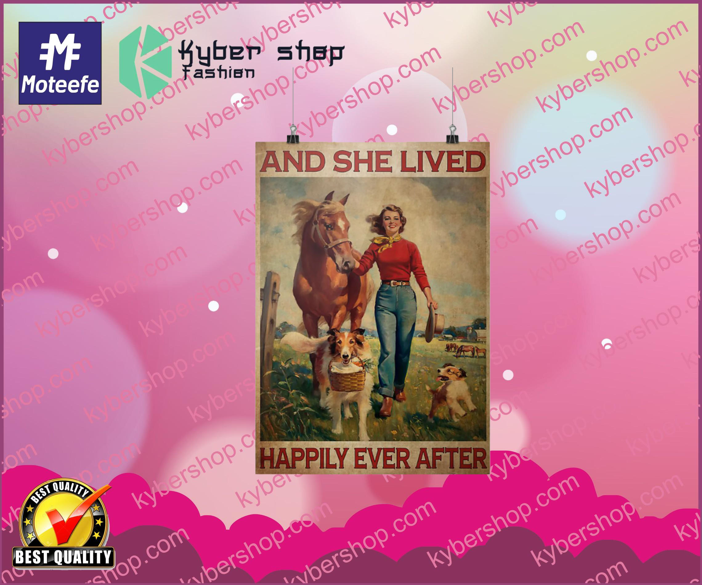 Girl With Horse And Dogs Happily Ever After Poster