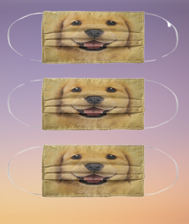 Golden Retriever 3d cloth face mask