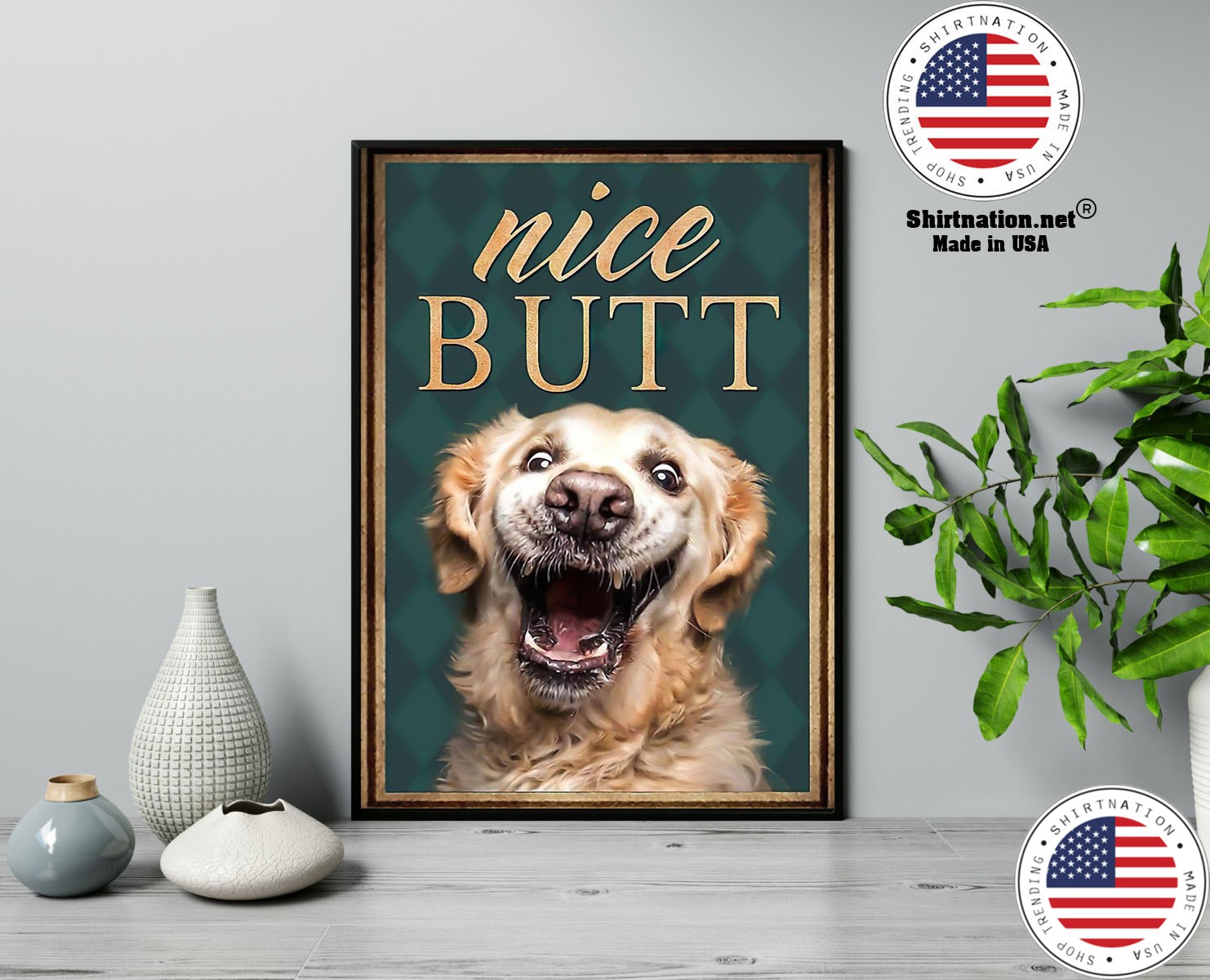 Golden retriever nice butt poster 13