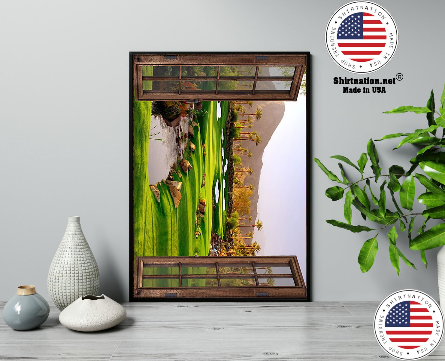 Golf view window poster 13