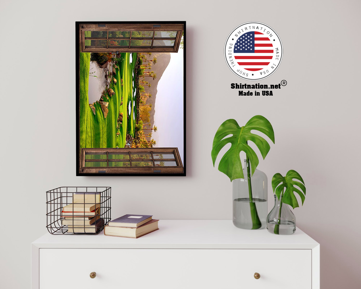 Golf view window poster 14