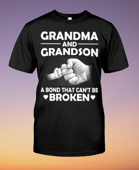 Grandma and grandson a bond that can't be broken shirt