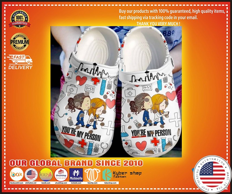 Greys anatomy nurse youre my person crocs clog shoes 1