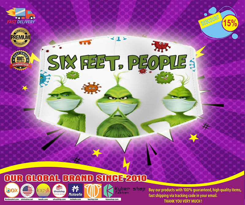 Grinch 6 feet people face mask