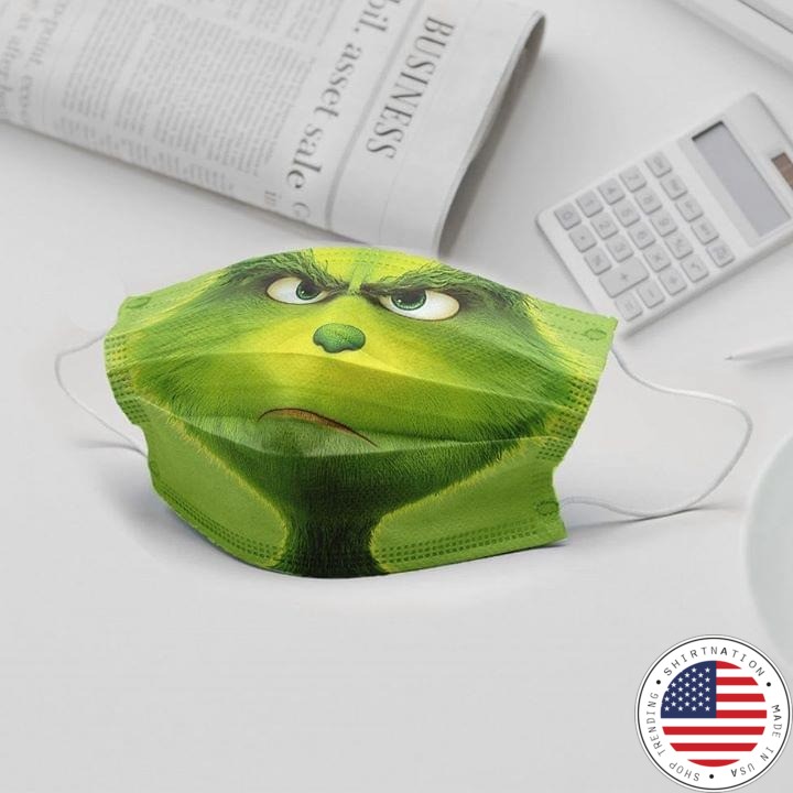 Grinch cloth fabric face mask