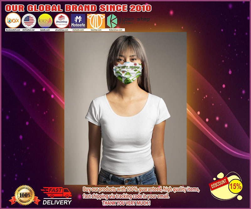 Grinch six feet people face mask