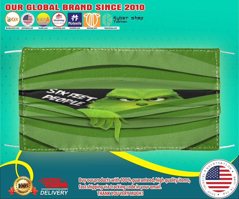 Grinch six feet people face mask