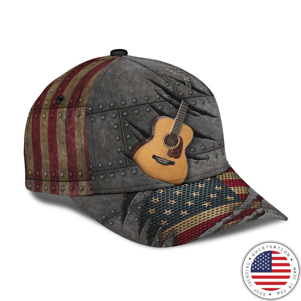 Guitar American flag cap2
