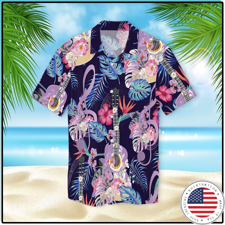 Guitar With Treble Clef Hawaiian Shirt2