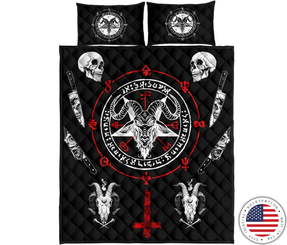 Hail Satan bedding set 4