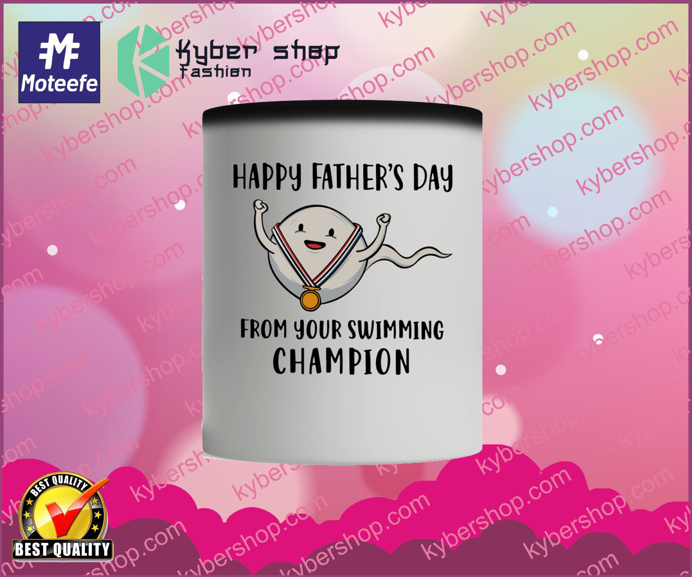 Happy father's day from your swimming champion mug