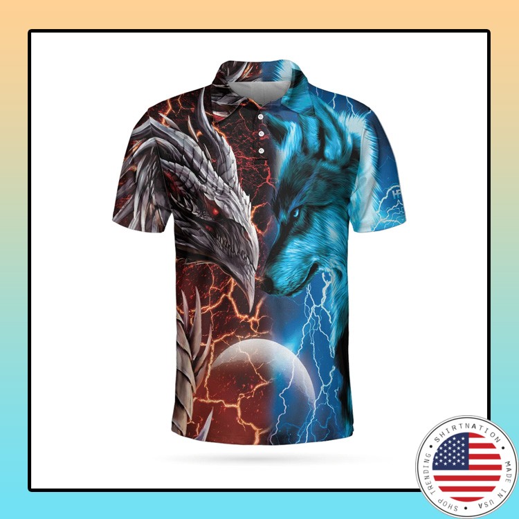 Heart Of A Wolf Soul Of A Dragon Polo shirt