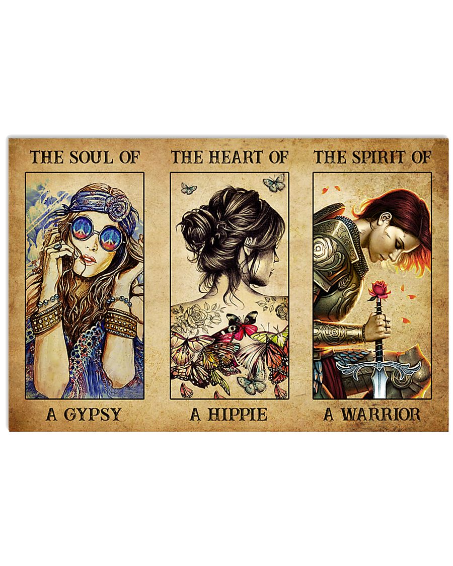 Hippie Girl the soul of a gypsy the heart of a hippie poster