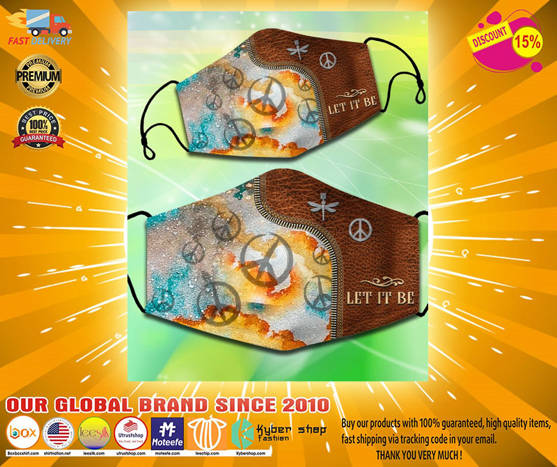 Hippie Peace Let it be facemask2