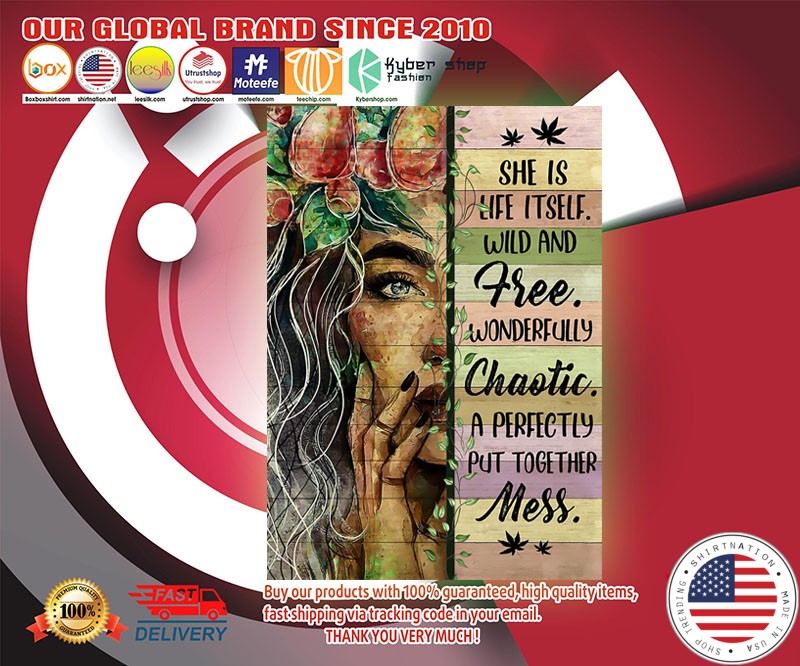 Hippie She is life itself wild and free poster