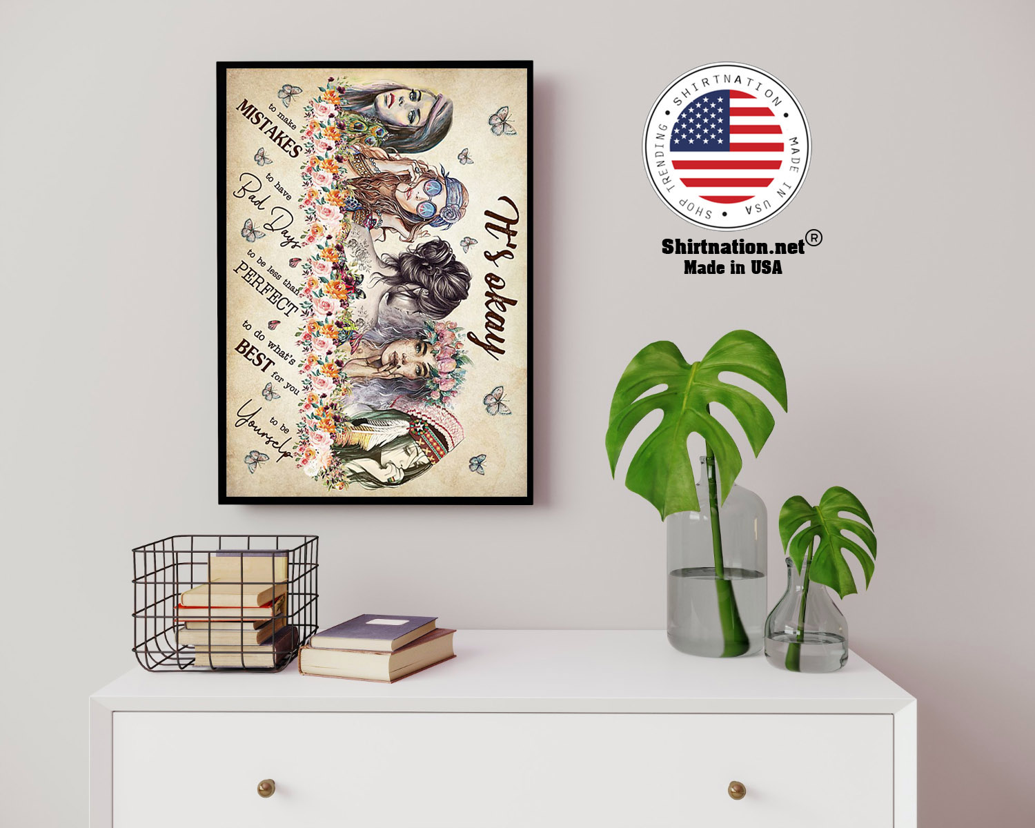 Hippie girls Its ok to my mistakes to have bad days poster 14