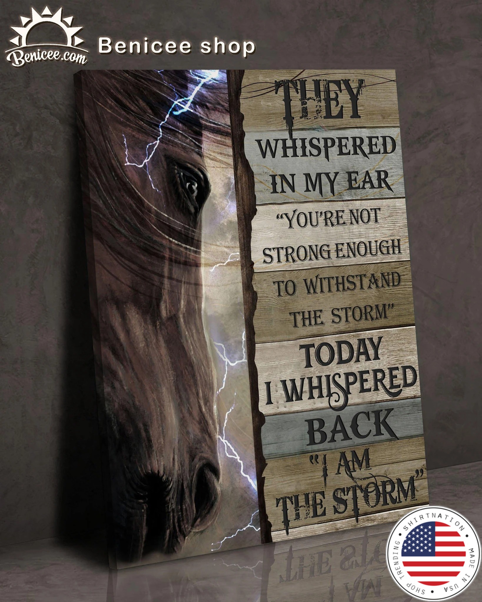 Horse They whispered in my ear canvas 3