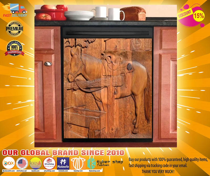 Horse decor kitchen dishwasher2