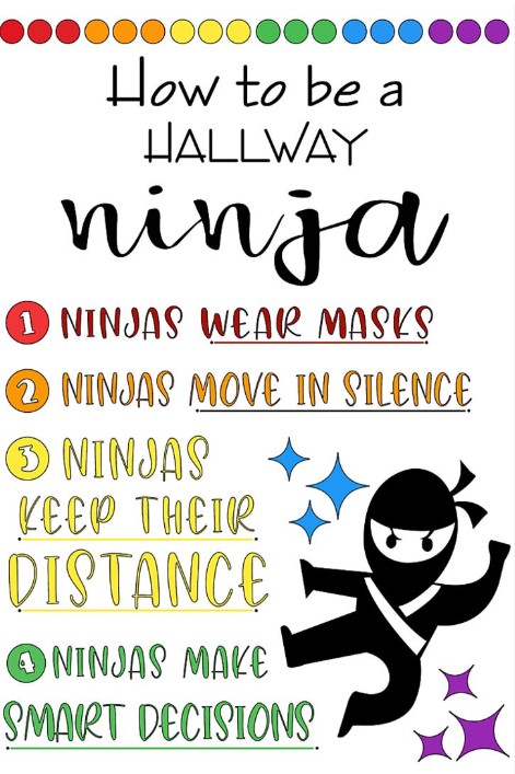 How to be a hallway ninja smart decisions poster