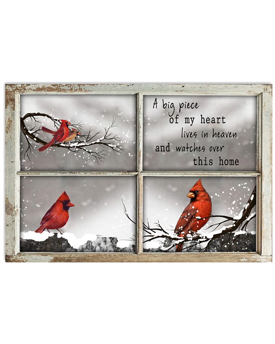 Hummingbird A big piece of my heart lives in heaven and watches over this home poster