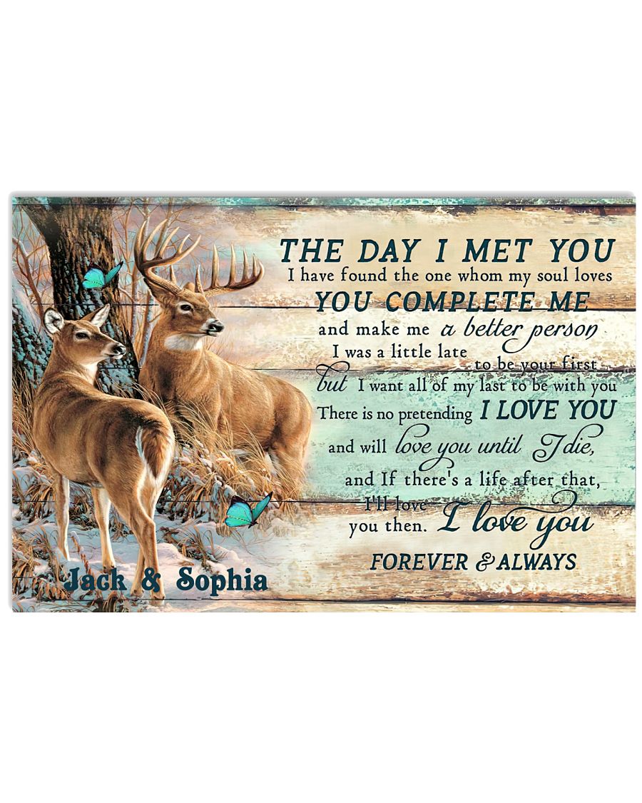 Hunting buck and doe the day I met you poster