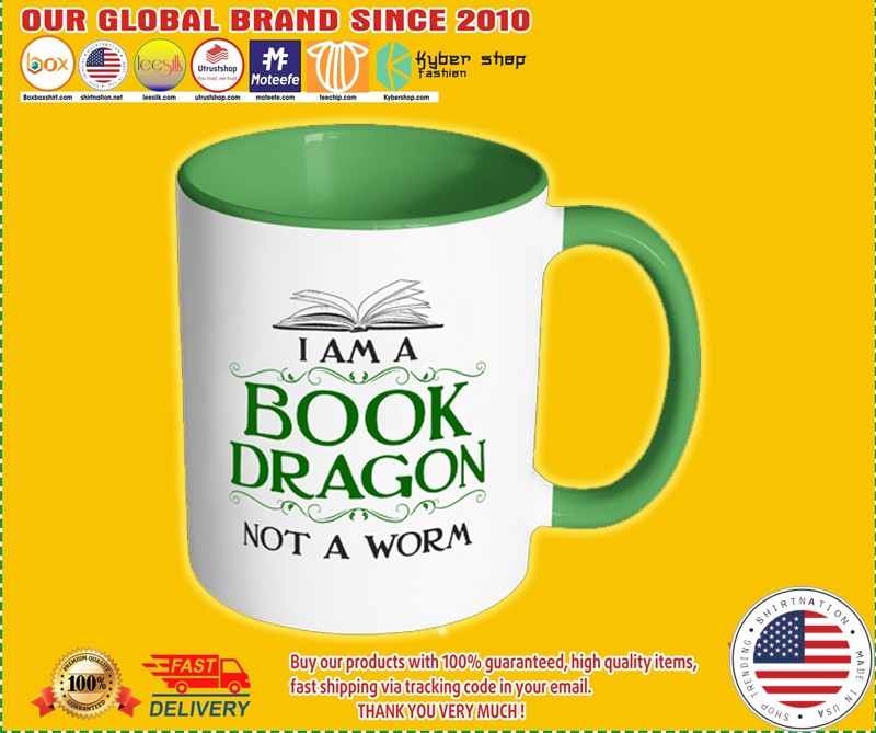 I am a book dragon not a worm mug