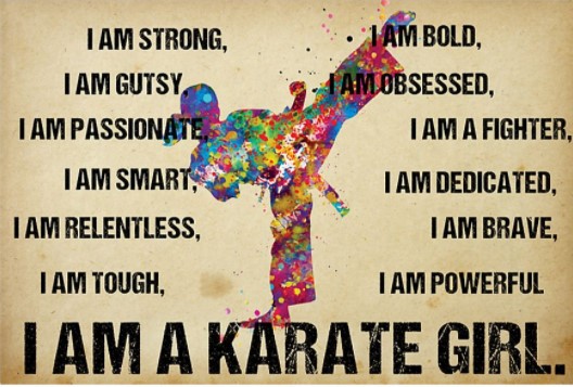 I am a karate girl poster