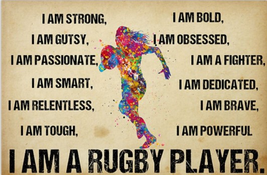 I am a rugby player poster