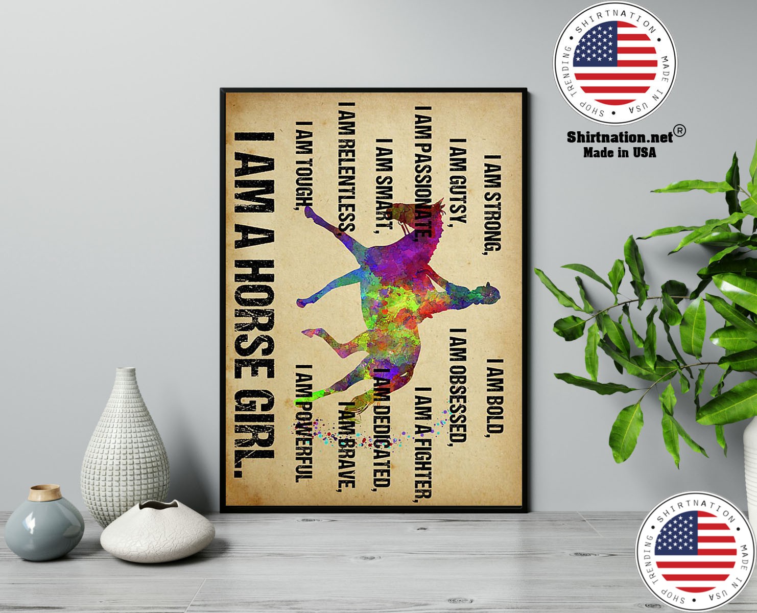 I am strong I am a horse girl poster 13