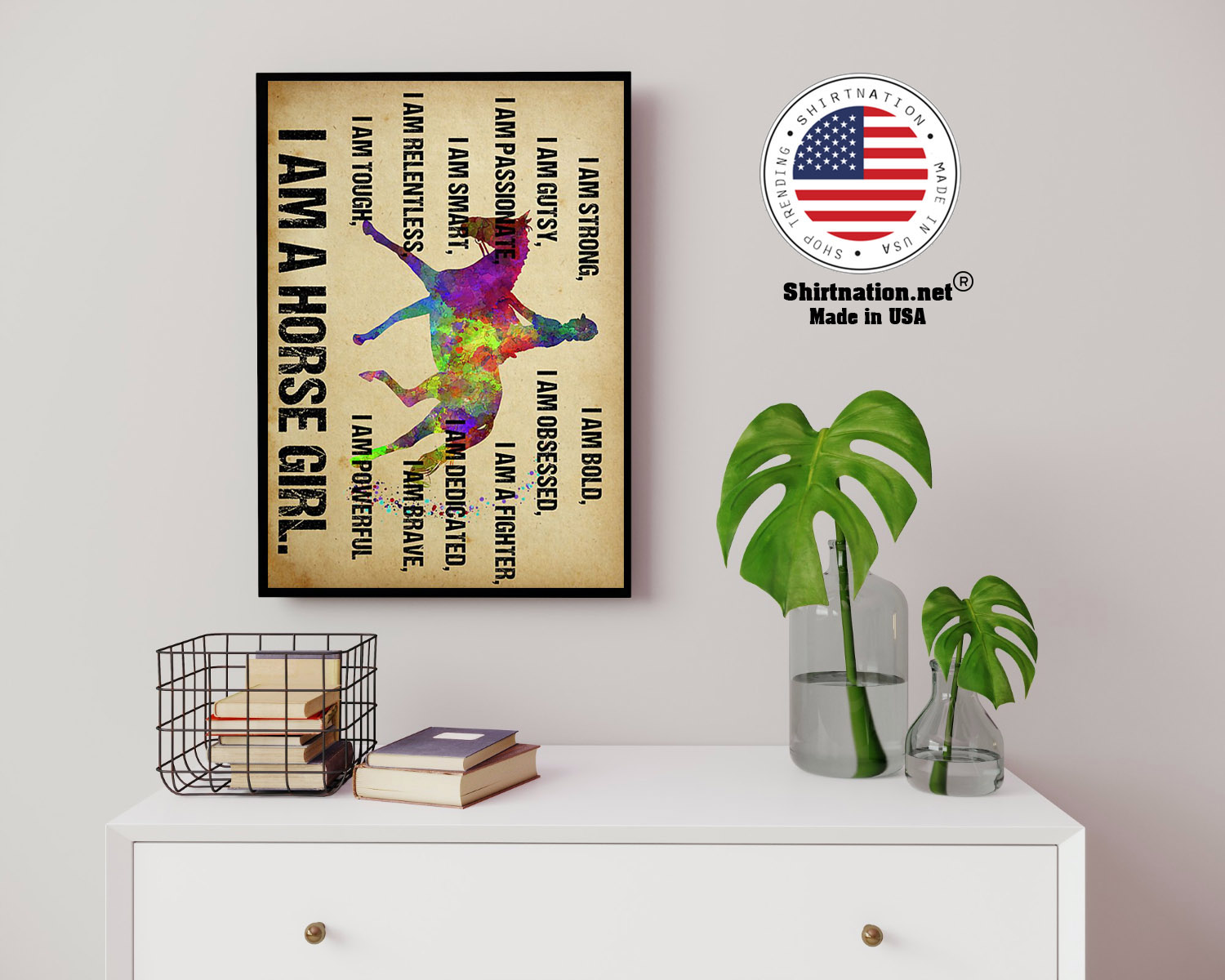 I am strong I am a horse girl poster 14