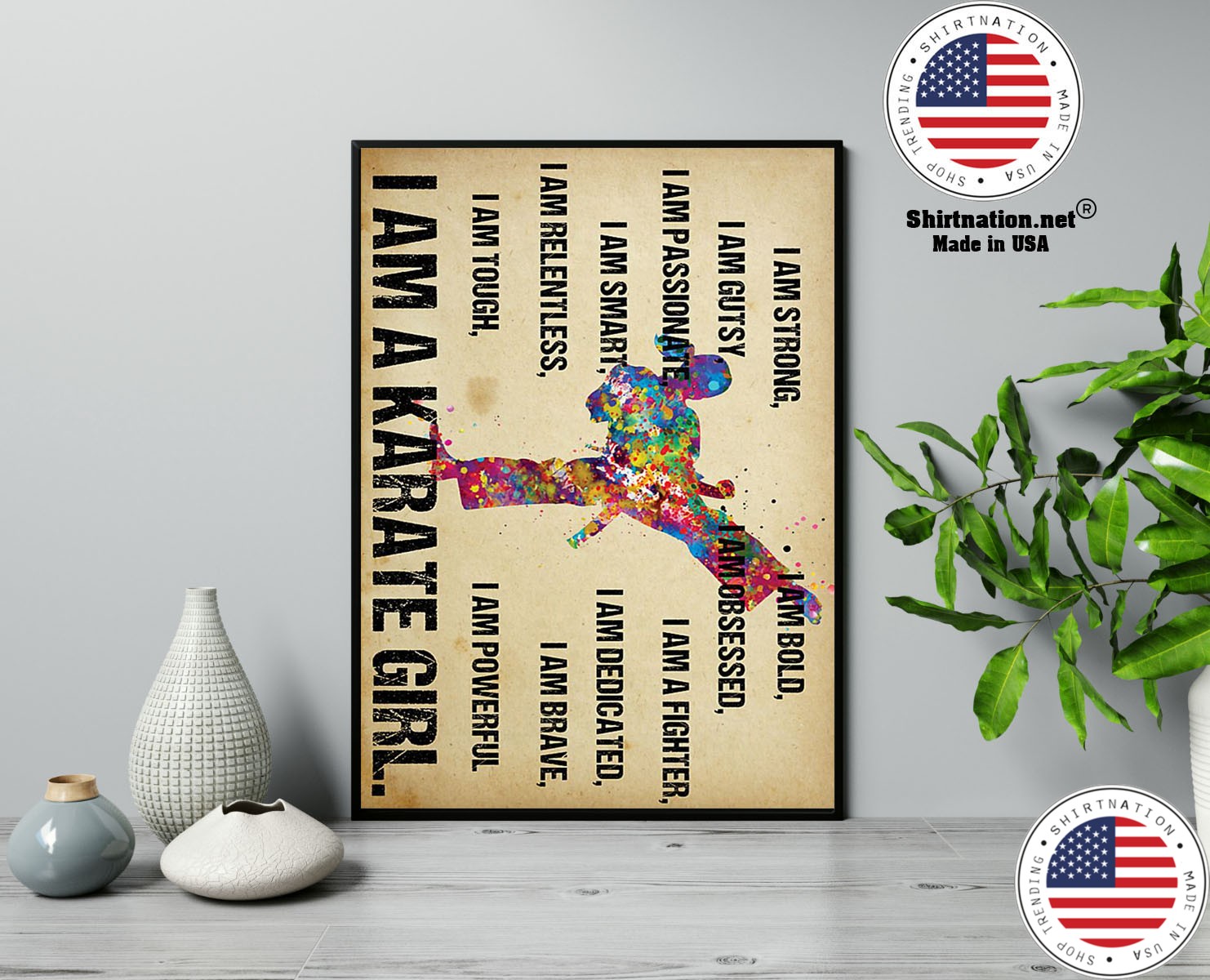 I am strong I am a karate girl poster 13