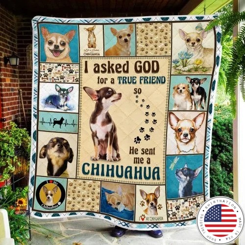 I ask God and he send me chihuahua bedding set2