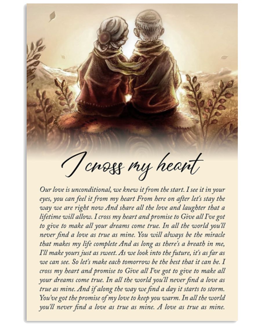 I cross my heart lyrics poster