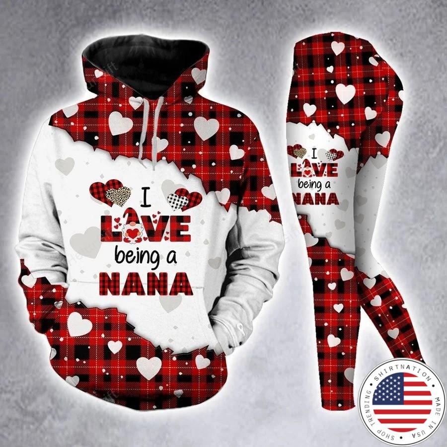 I love being a nana custom name 3D hoodie and legging3