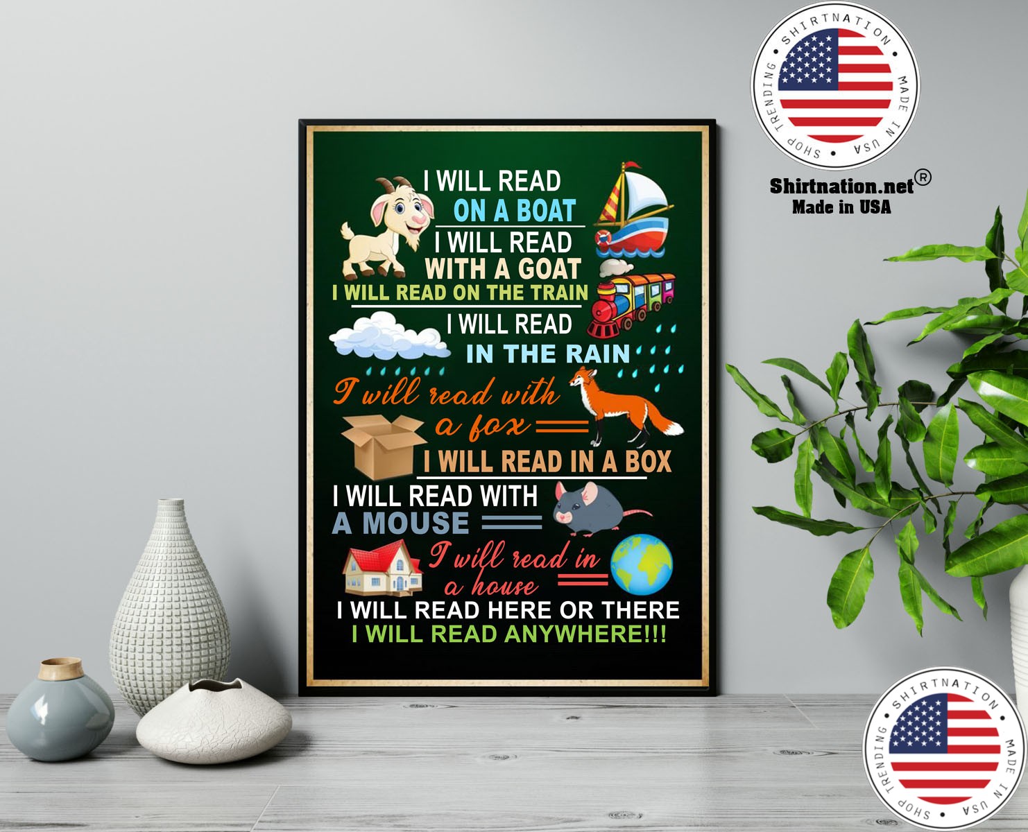 I will read on the boat I will read with the goat in the rain with the fox poster 13