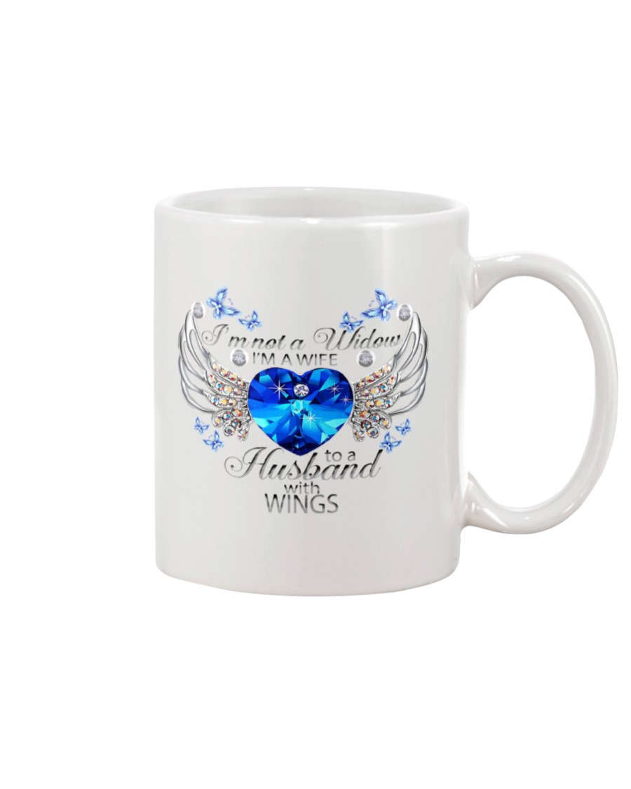 I'm not widow I'm a wife to a husband with wings mug