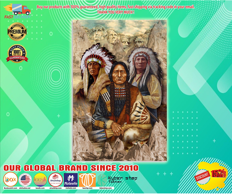 Indigenous man Native American poster