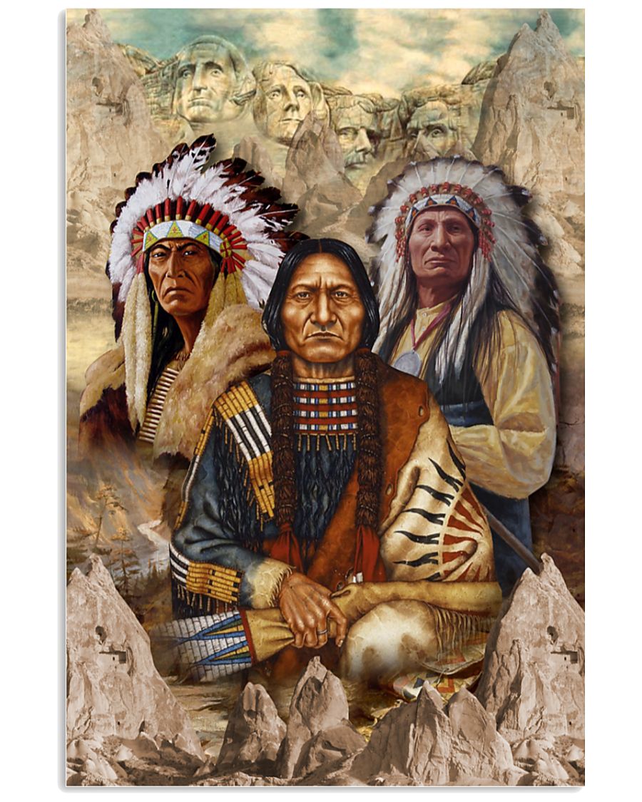 Indigenous man native american poster