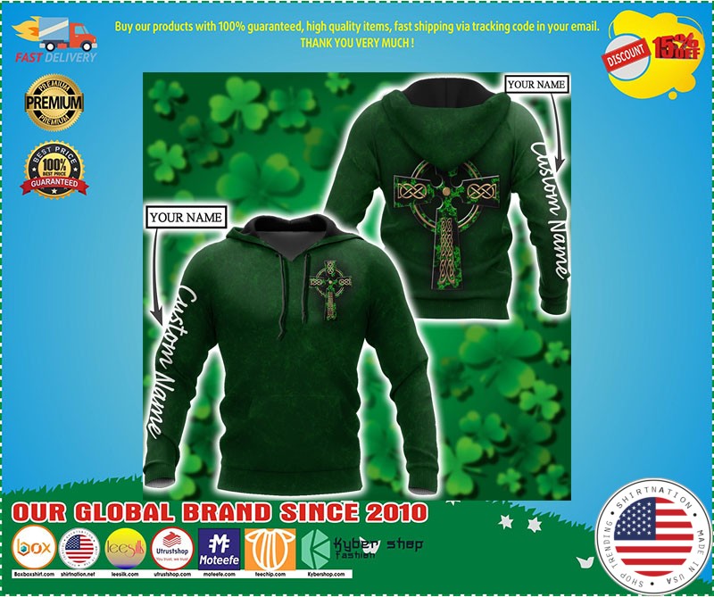 Irish StPatrick day custom name 3D hoodie 1