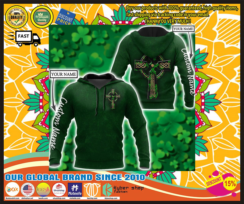 Irish StPatrick day custom name 3D hoodie