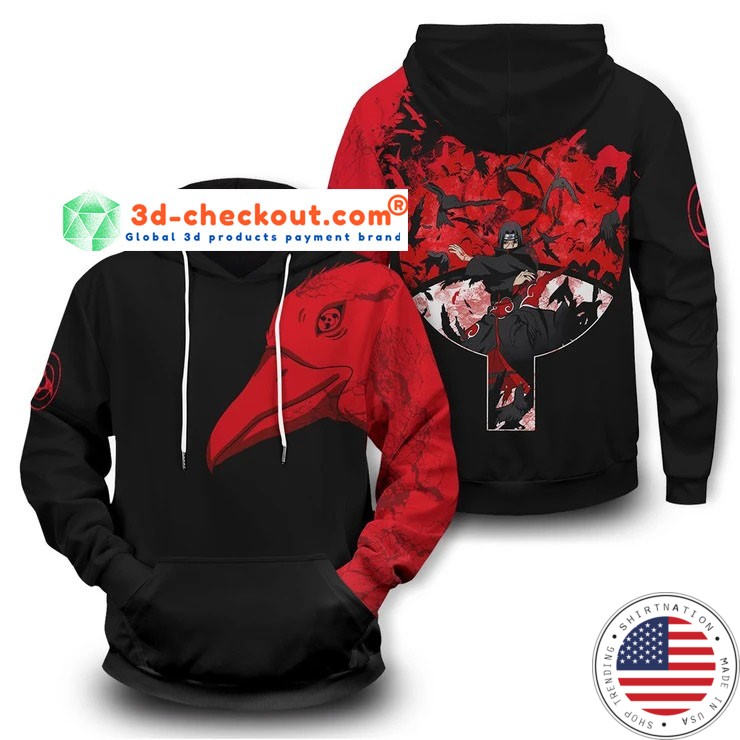 Itachi summoning crow 3D hoodie