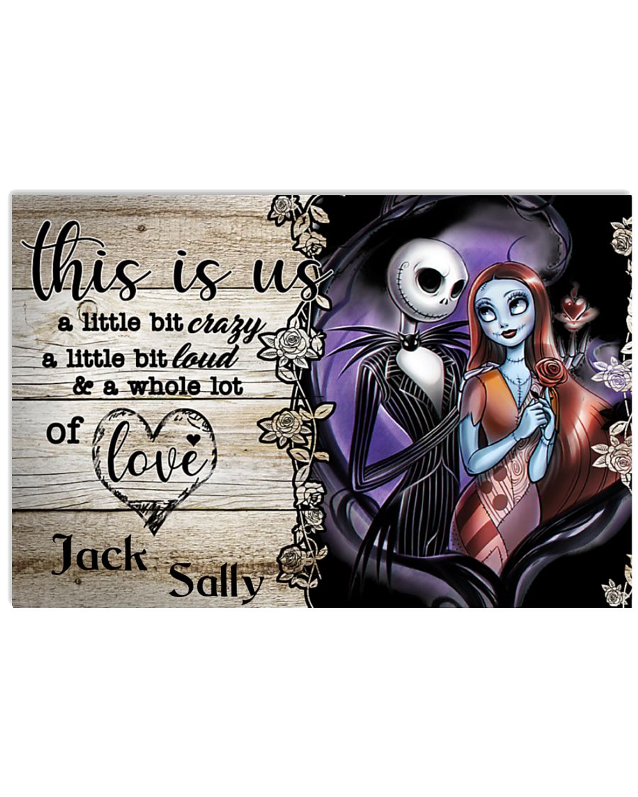 Jack Skellington and Sally this is us a little bit of crazy custom personalized name poster