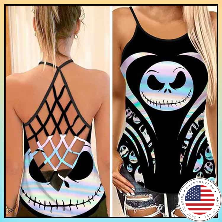 Jack Skellington criss cross tank top 4