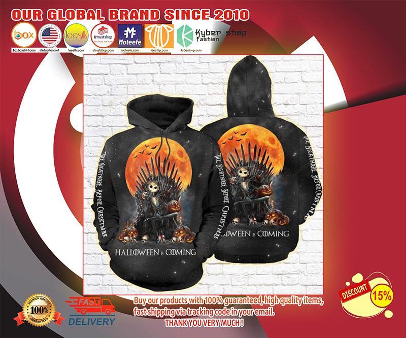 Jack Skellington the nightmare before christmas halloween is coming hoodie