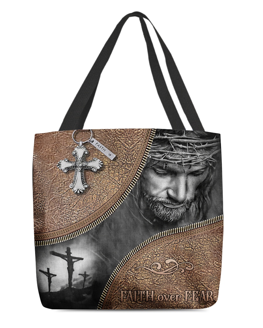 Jesus faith over fear Tote bag