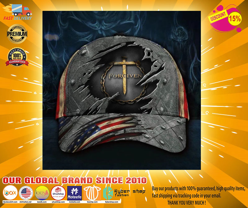 Jesus forgiven American flag classic cap2