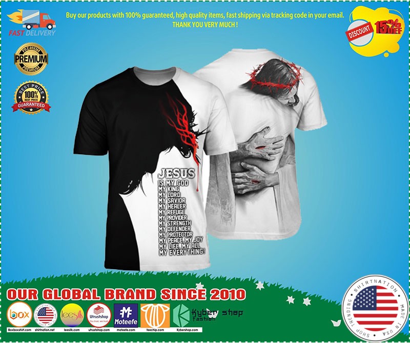 Jesus in the Arm of Lord my everything back 3d shirt 4