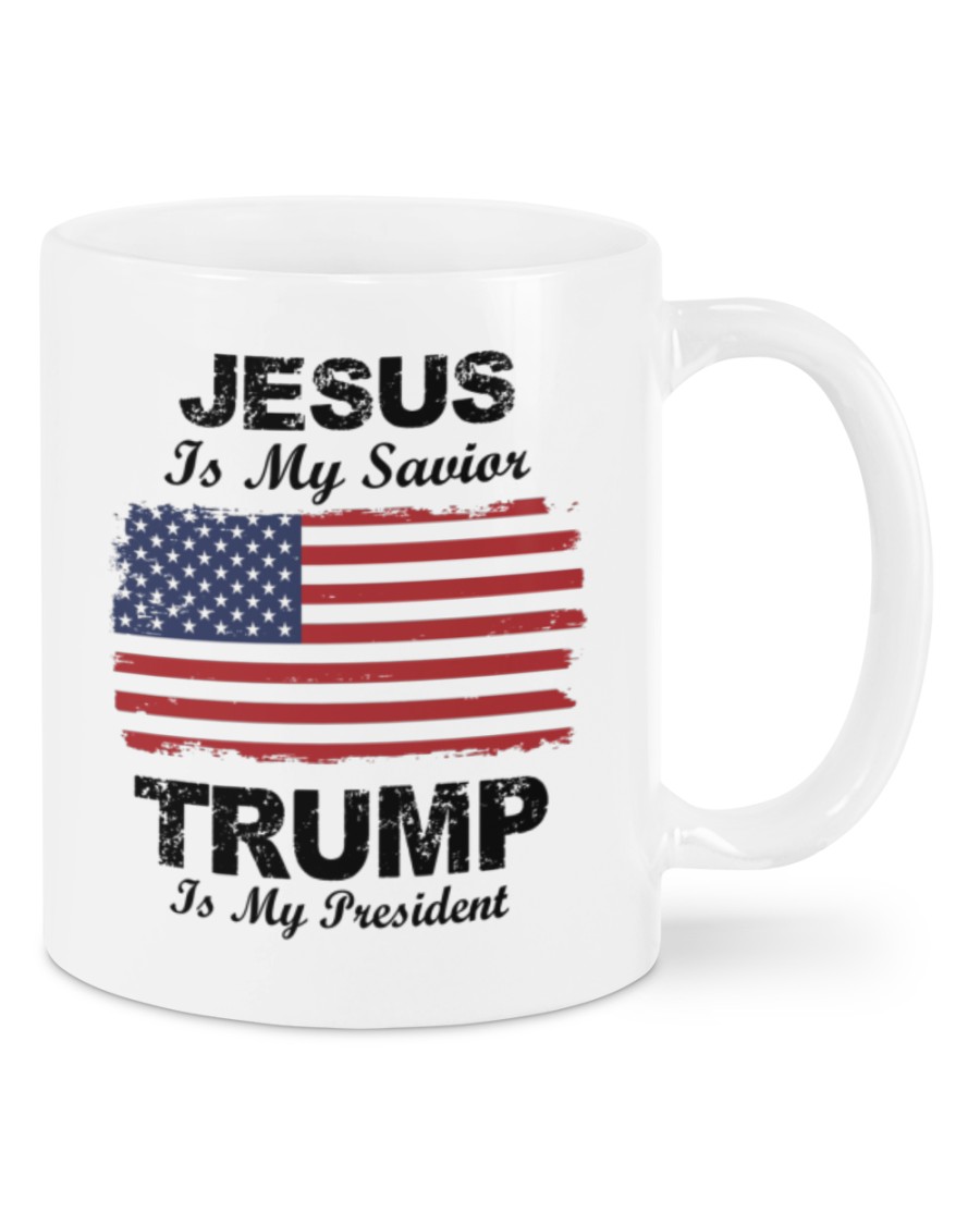 Jesus is my savior trump is my president mug