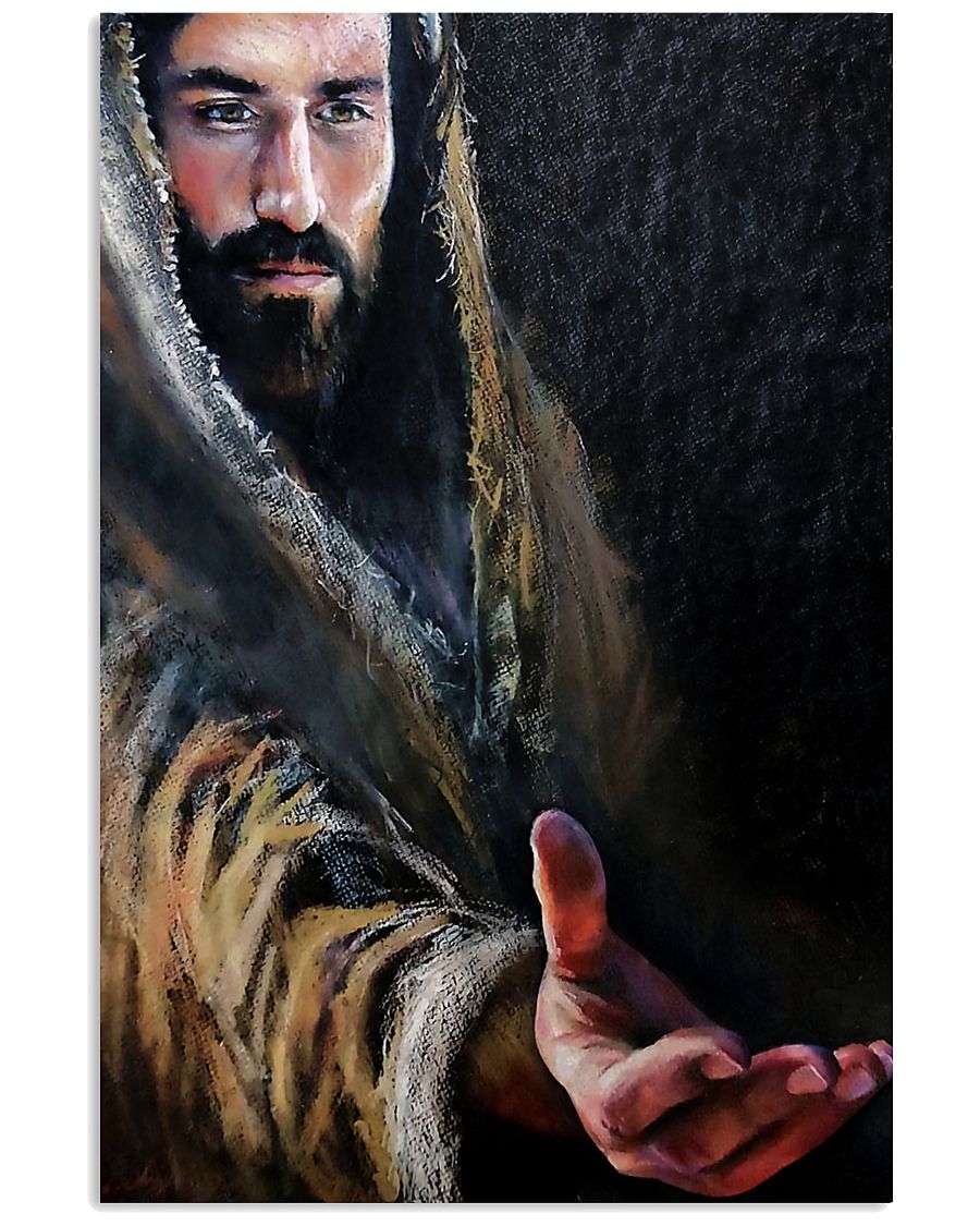 Jesus praying to his father poster