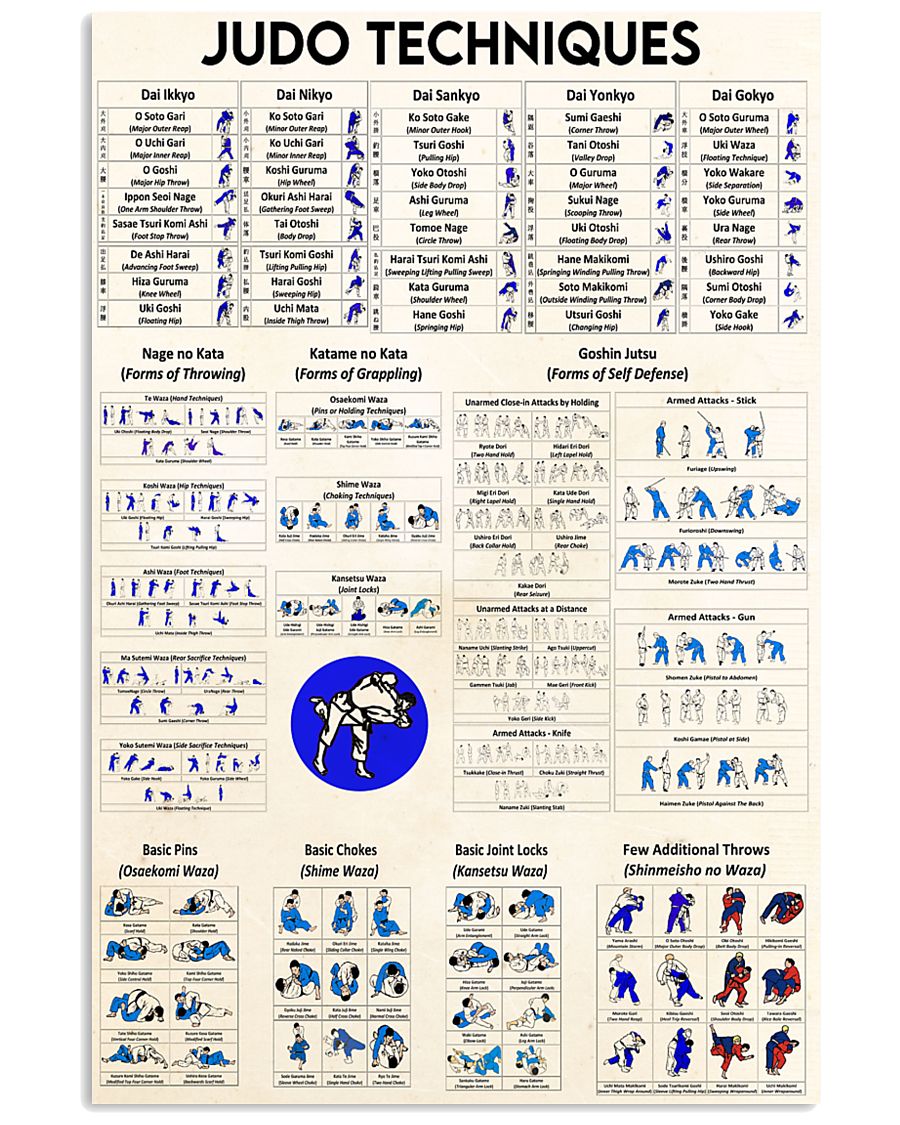 Judo techniques poster